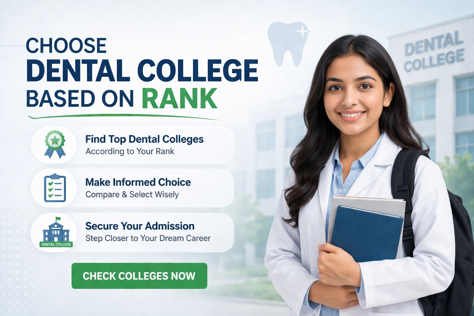 :Choose dental college based on rank